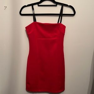 Forever 21 red midi dress fitted and stretchy material